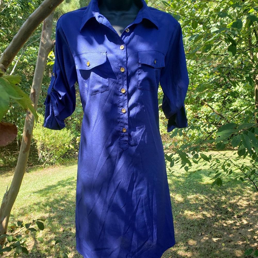Speed Control royal blue dress